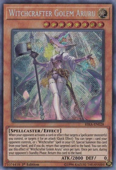 Witchcrafter Golem Aruru Rising Rampage Yu-Gi-Oh! card