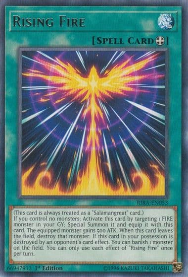 Rising Fire Rising Rampage Yu-Gi-Oh! card