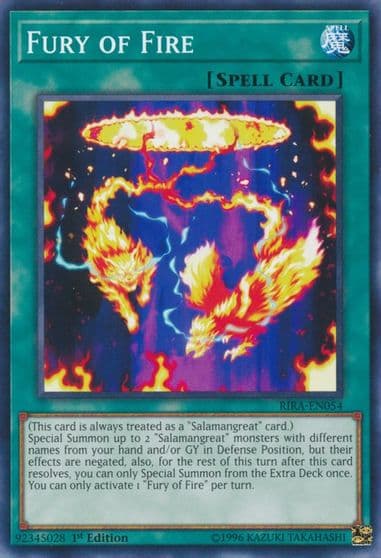 Fury of Fire Rising Rampage Yu-Gi-Oh! card