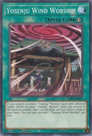 Yosenju Wind Worship Rising Rampage Yu-Gi-Oh! card