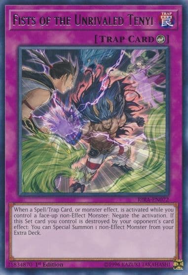 Fists of the Unrivaled Tenyi Rising Rampage Yu-Gi-Oh! card