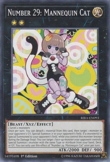 Number 29 Mannequin Cat Rising Rampage Yu-Gi-Oh! card