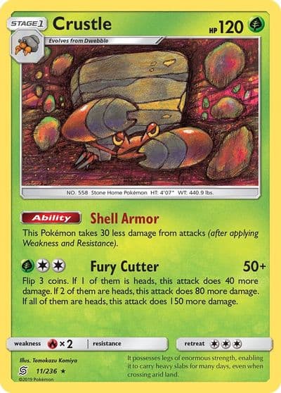 Crustle SM - Unified Minds Pokemon card