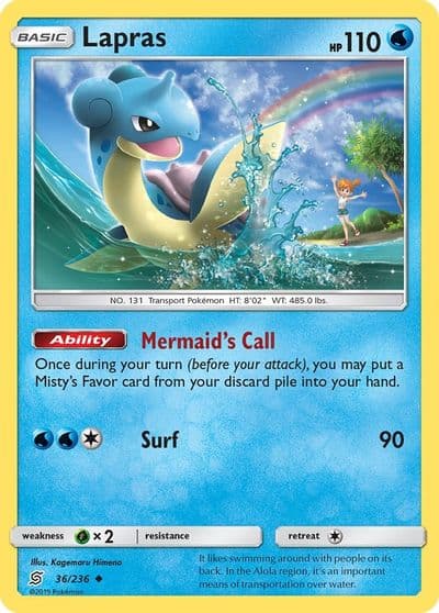 Lapras SM - Unified Minds Pokemon card