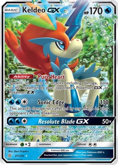 Keldeo GX SM - Unified Minds Pokemon card