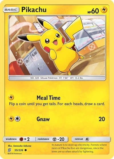 Pikachu (55) SM - Unified Minds Pokemon card