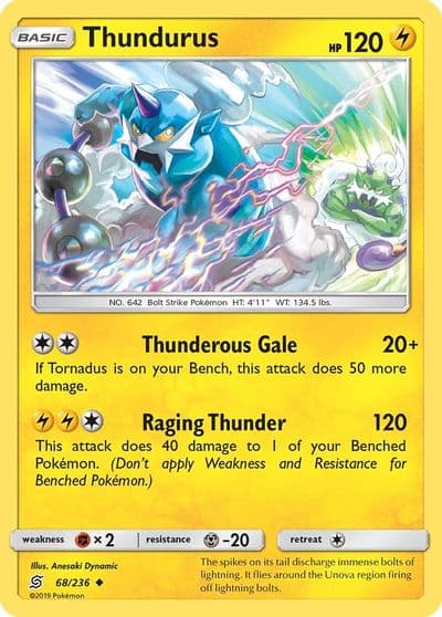 Thundurus SM - Unified Minds Pokemon card