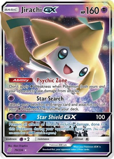 Jirachi GX SM - Unified Minds Pokemon card