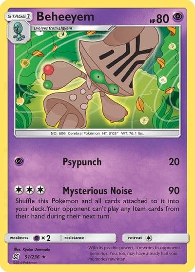 Beheeyem SM - Unified Minds Pokemon card
