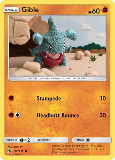 Gible SM - Unified Minds Pokemon card