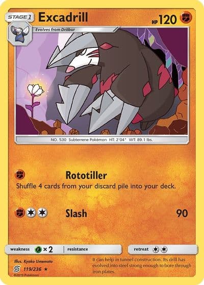 Excadrill SM - Unified Minds Pokemon card