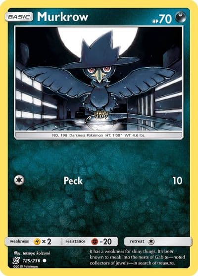 Murkrow (129) SM - Unified Minds Pokemon card
