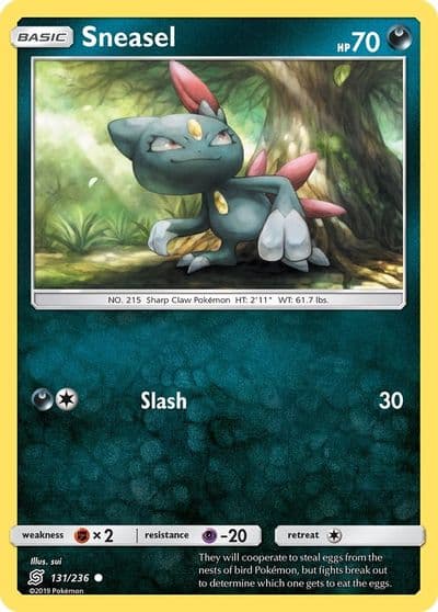 Sneasel SM - Unified Minds Pokemon card
