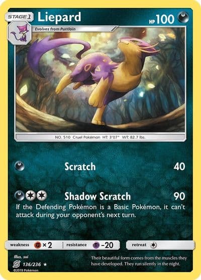 Liepard SM - Unified Minds Pokemon card