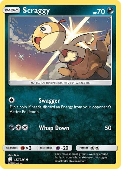 Scraggy SM - Unified Minds Pokemon card