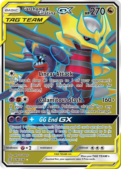 Garchomp & Giratina GX (Full Art) SM - Unified Minds Pokemon card
