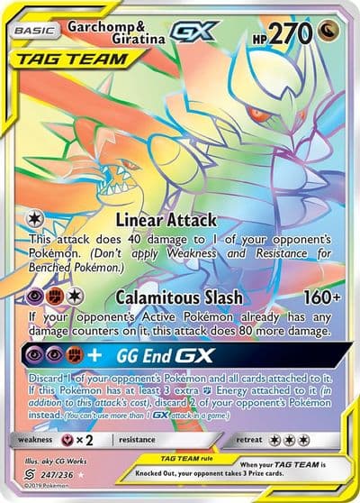 Garchomp & Giratina GX (Secret) SM - Unified Minds Pokemon card
