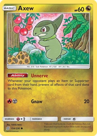 Axew SM - Unified Minds Pokemon card