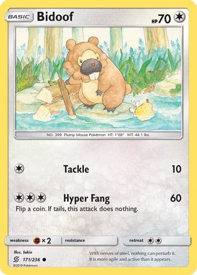 Bidoof SM - Unified Minds Pokemon card