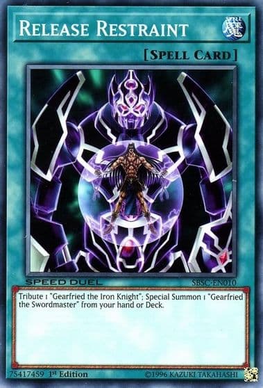 Release Restraint Speed Duel: Scars of Battle Yu-Gi-Oh! card