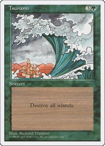 Tsunami Fourth Edition Magic card