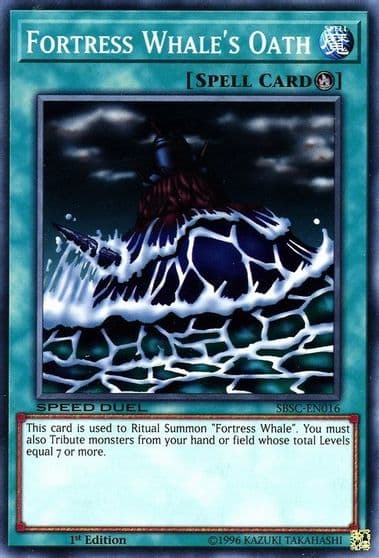 Fortress Whales Oath Speed Duel: Scars of Battle Yu-Gi-Oh! card