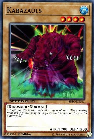 Kabazauls Speed Duel: Scars of Battle Yu-Gi-Oh! card