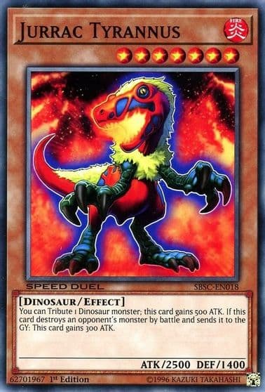 Jurrac Tyrannus Speed Duel: Scars of Battle Yu-Gi-Oh! card