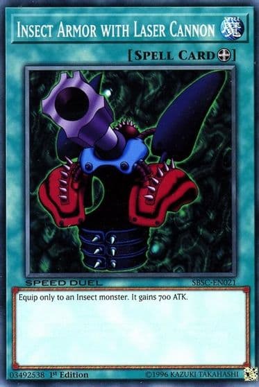 Insect Armor with Laser Cannon Speed Duel: Scars of Battle Yu-Gi-Oh! card