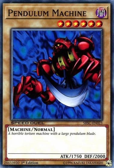 Pendulum Machine Speed Duel: Scars of Battle Yu-Gi-Oh! card