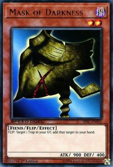 Mask of Darkness Speed Duel: Scars of Battle Yu-Gi-Oh! card