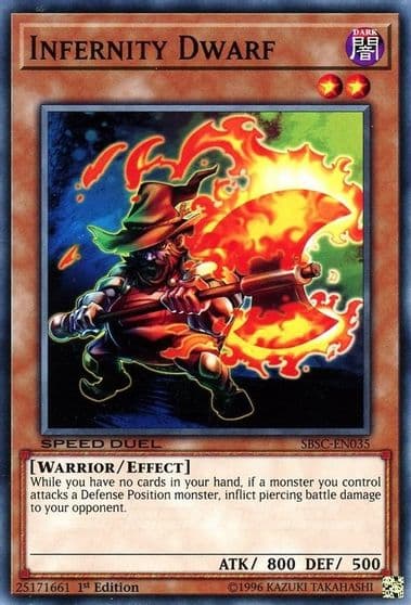 Infernity Dwarf Speed Duel: Scars of Battle Yu-Gi-Oh! card