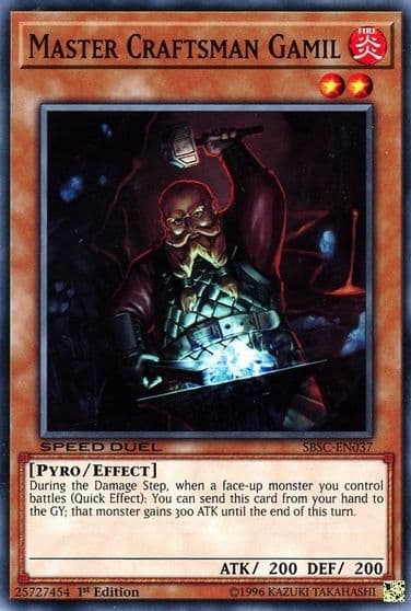 Master Craftsman Gamil Speed Duel: Scars of Battle Yu-Gi-Oh! card