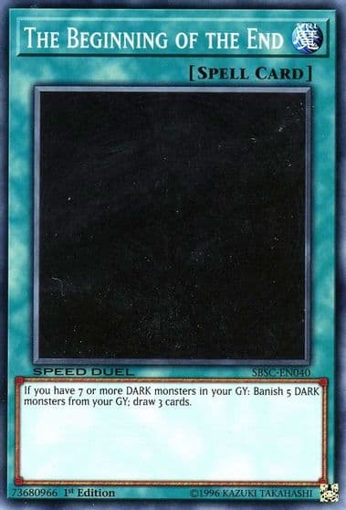 The Beginning of the End Speed Duel: Scars of Battle Yu-Gi-Oh! card