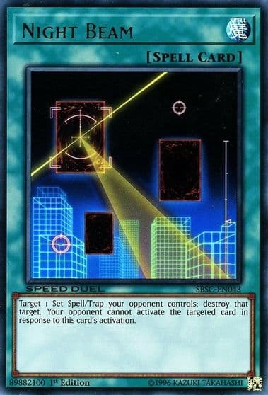 Night Beam Speed Duel: Scars of Battle Yu-Gi-Oh! card