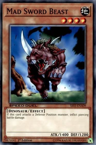 Mad Sword Beast Speed Duel Decks: Ultimate Predators Yu-Gi-Oh! card