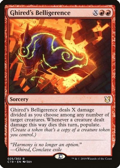 Ghireds Belligerence Commander 2019 Magic card