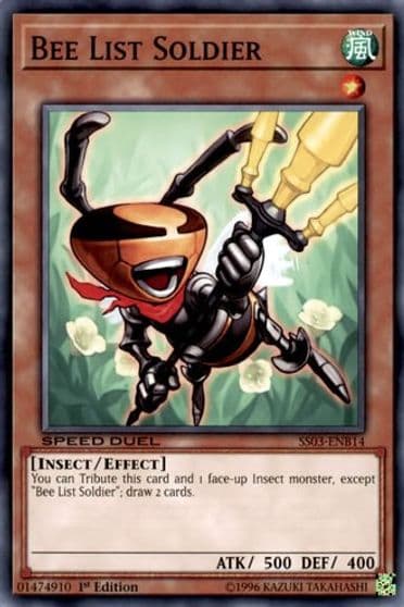 Bee List Soldier Speed Duel Decks: Ultimate Predators Yu-Gi-Oh! card