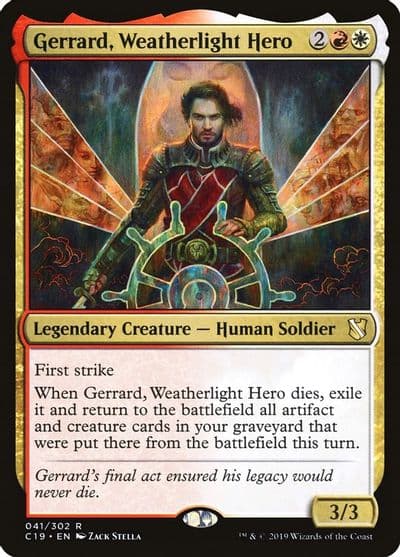 Gerrard Weatherlight Hero Commander 2019 Magic card