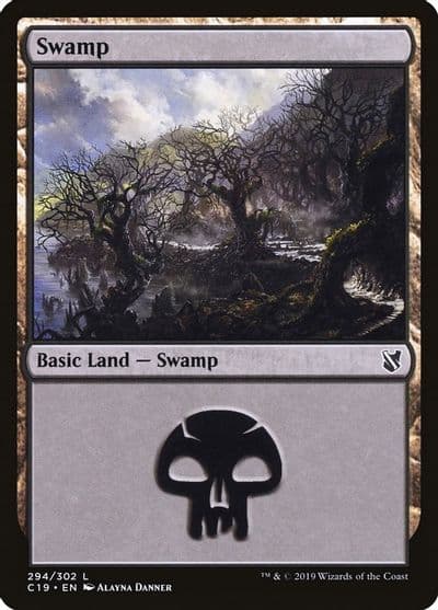 Swamp 294 Commander 2019 Magic card