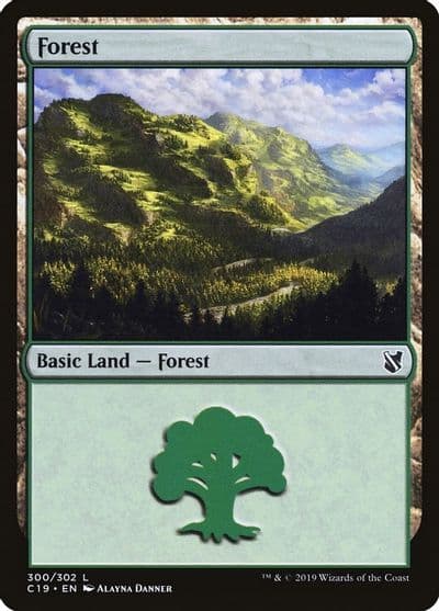 Forest 300 Commander 2019 Magic card