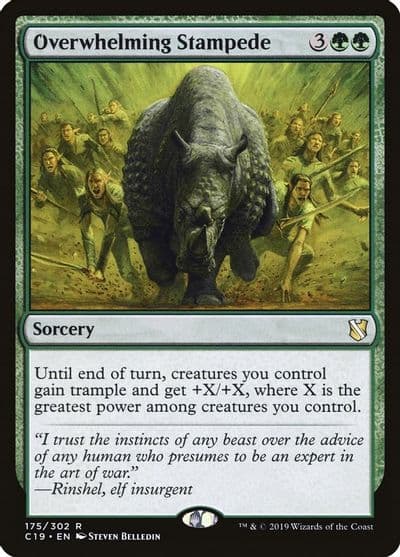 Overwhelming Stampede Commander 2019 Magic card