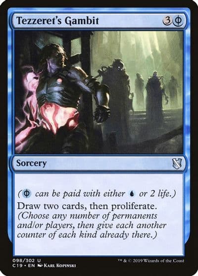 Tezzerets Gambit Commander 2019 Magic card
