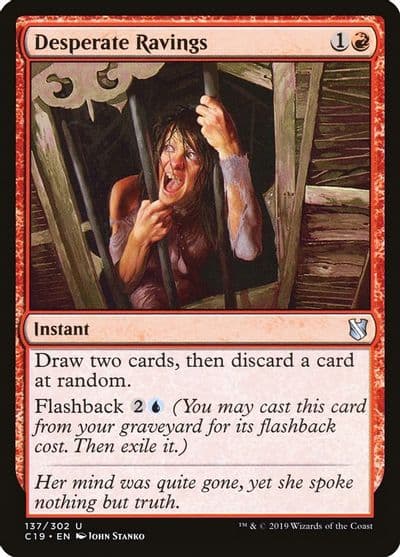 Desperate Ravings Commander 2019 Magic card