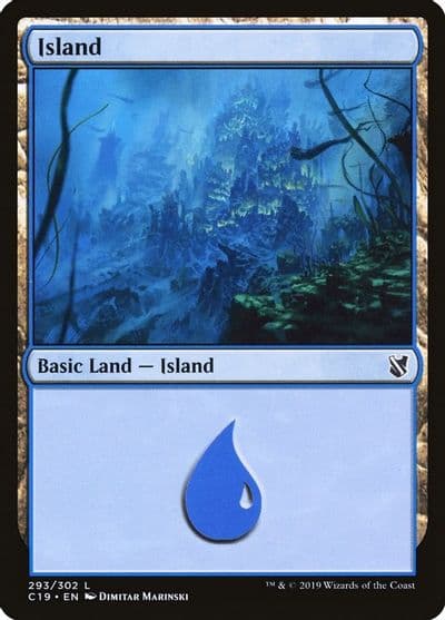 Island 293 Commander 2019 Magic card