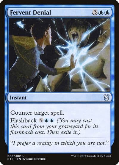 Fervent Denial Commander 2019 Magic card