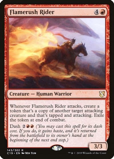 Flamerush Rider Commander 2019 Magic card