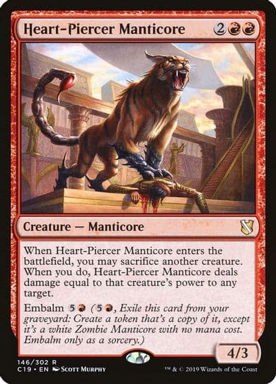 Heart Piercer Manticore Commander 2019 Magic card