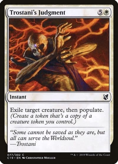 Trostanis Judgment Commander 2019 Magic card