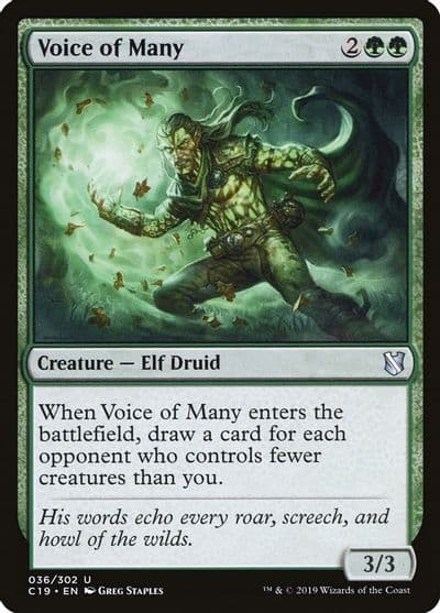 Voice of Many Commander 2019 Magic card